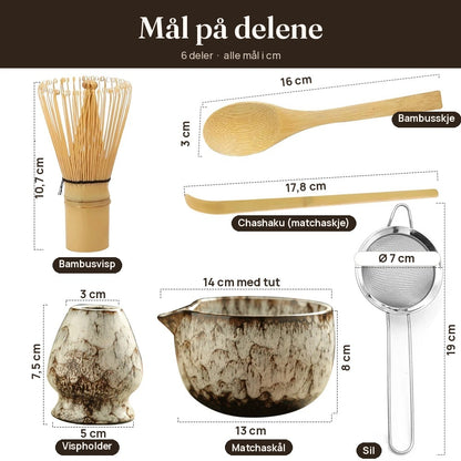 Mål på delene i Mossa matchasett