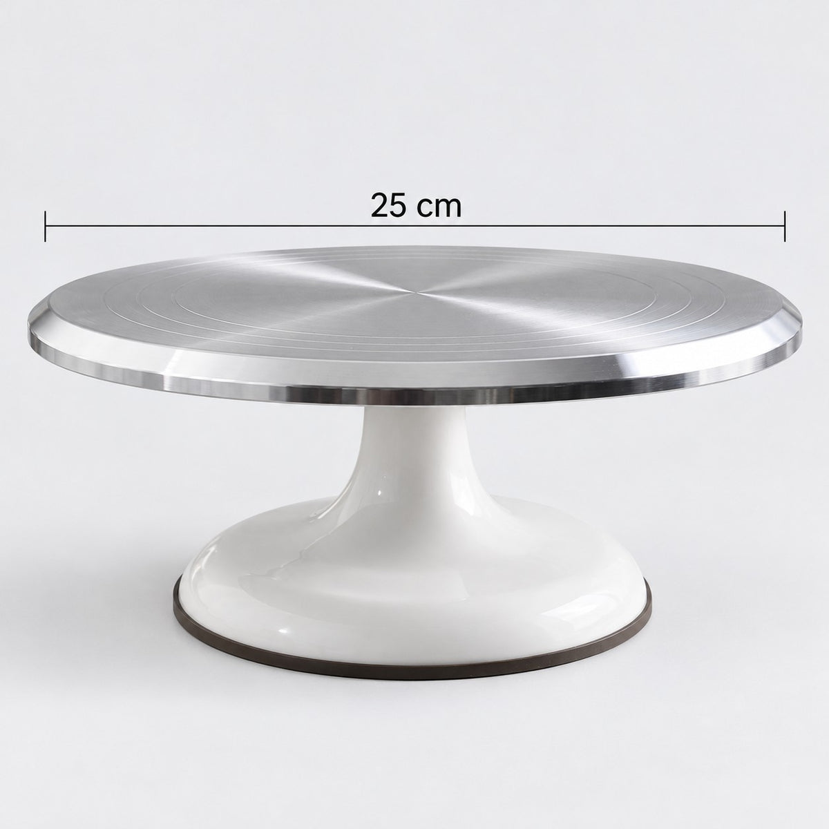 Roterende kakefat sett fra siden, 25 cm i diameter