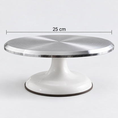 Roterende kakefat sett fra siden, 25 cm i diameter