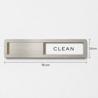 Magnetic dishwasher sign with dimensions: 18 cm long and 3.8 cm high